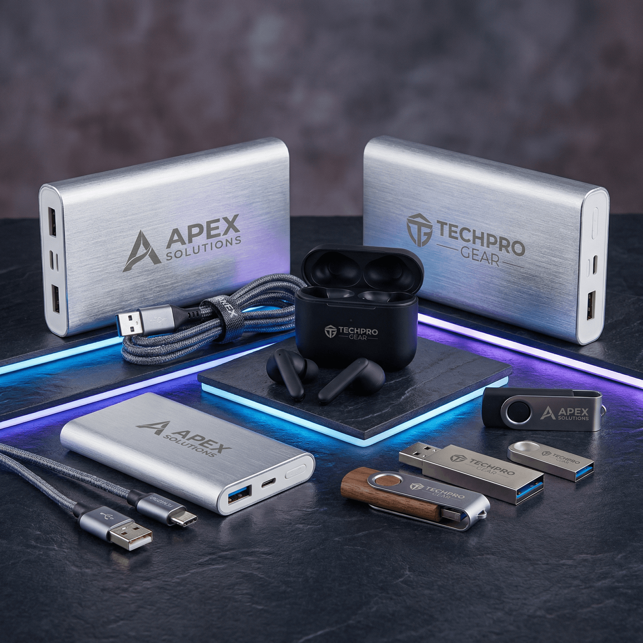 Tech accessories and promotional items